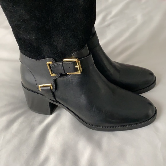 Ralph Lauren Leather and suede heeled boots - Picture 5 of 8